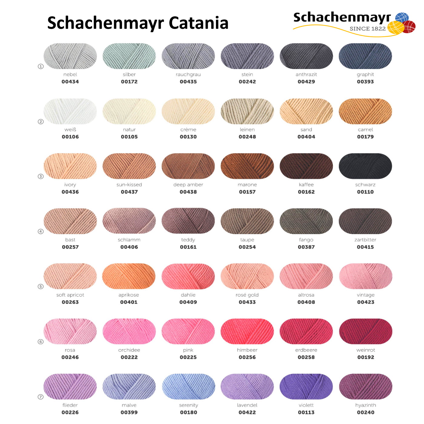 Schachenmayr Catania - Farbkarte